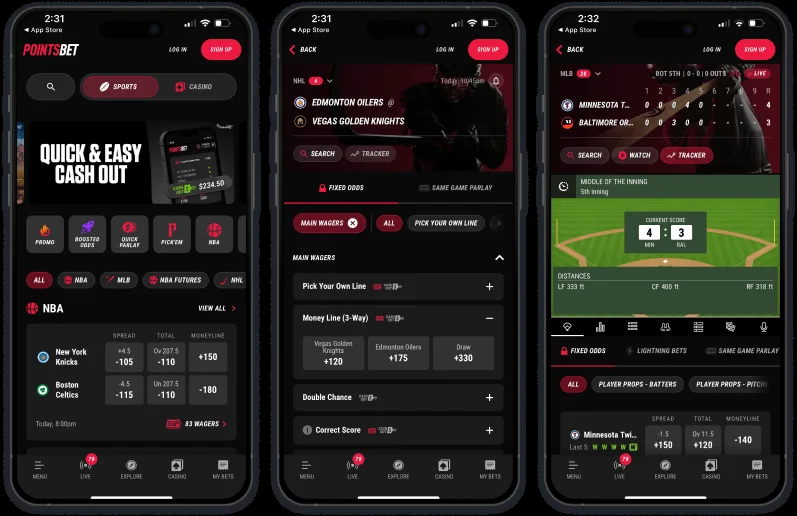 PointsBet screenshot